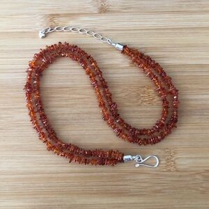 $72 Jay King 2 Strand Estate Amber Necklace   Marked DTR 925 CHINA